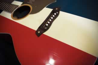 buck owens red white and blue guitar 